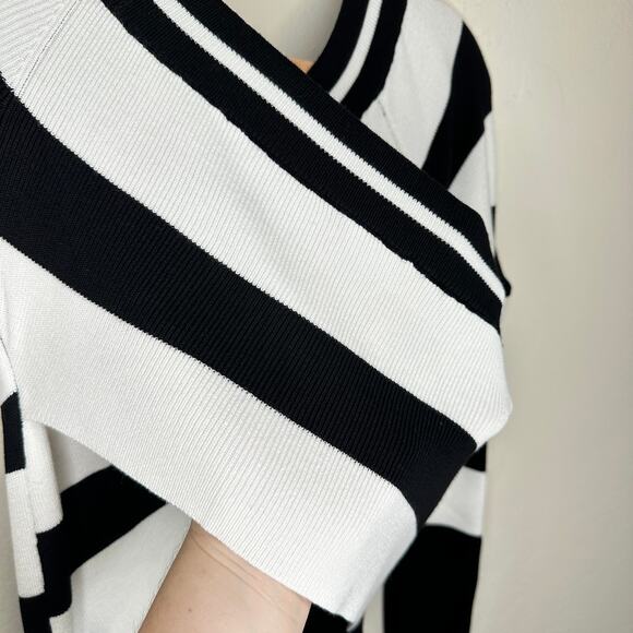 Anthropologie Le Superbe Fall in Ribbed Striped Knit Sweater Midi Dress Medium - Picture 11 of 15